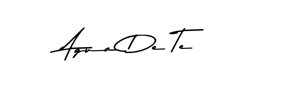 Make a beautiful signature design for name Agua De Te. With this signature (Asem Kandis PERSONAL USE) style, you can create a handwritten signature for free. Agua De Te signature style 9 images and pictures png