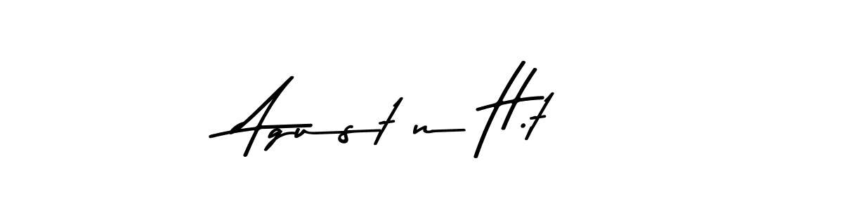 Also You can easily find your signature by using the search form. We will create Agustín H.t name handwritten signature images for you free of cost using Asem Kandis PERSONAL USE sign style. Agustín H.t signature style 9 images and pictures png