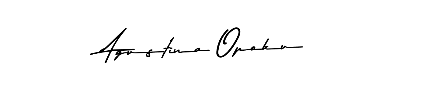 if you are searching for the best signature style for your name Agustina Opoku. so please give up your signature search. here we have designed multiple signature styles  using Asem Kandis PERSONAL USE. Agustina Opoku signature style 9 images and pictures png