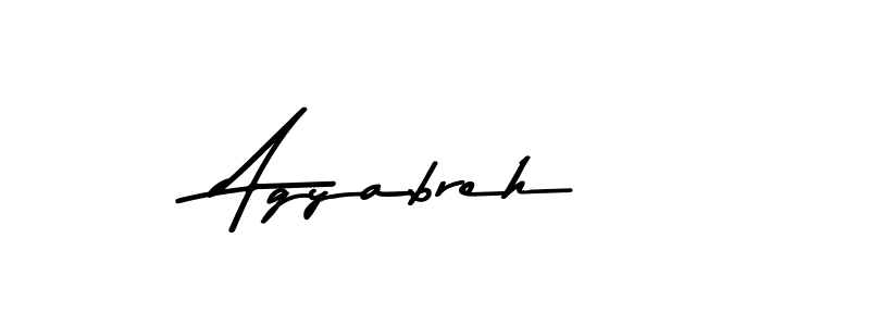 Make a beautiful signature design for name Agyabreh. With this signature (Asem Kandis PERSONAL USE) style, you can create a handwritten signature for free. Agyabreh signature style 9 images and pictures png