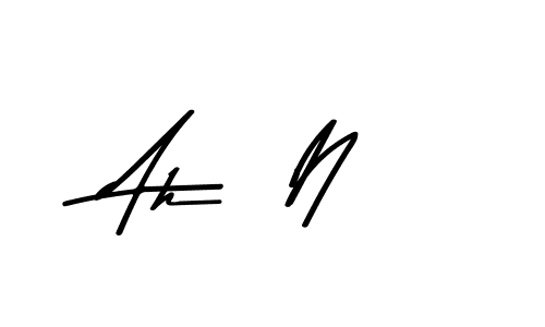 You should practise on your own different ways (Asem Kandis PERSONAL USE) to write your name (Ah  N) in signature. don't let someone else do it for you. Ah  N signature style 9 images and pictures png