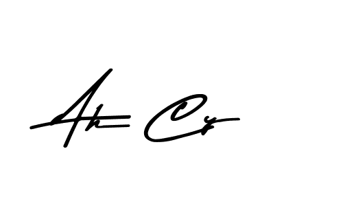 The best way (Asem Kandis PERSONAL USE) to make a short signature is to pick only two or three words in your name. The name Ah Cy include a total of six letters. For converting this name. Ah Cy signature style 9 images and pictures png
