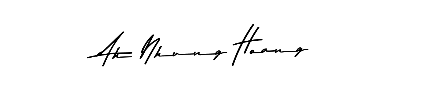 Design your own signature with our free online signature maker. With this signature software, you can create a handwritten (Asem Kandis PERSONAL USE) signature for name Ah Nhung Hoang. Ah Nhung Hoang signature style 9 images and pictures png