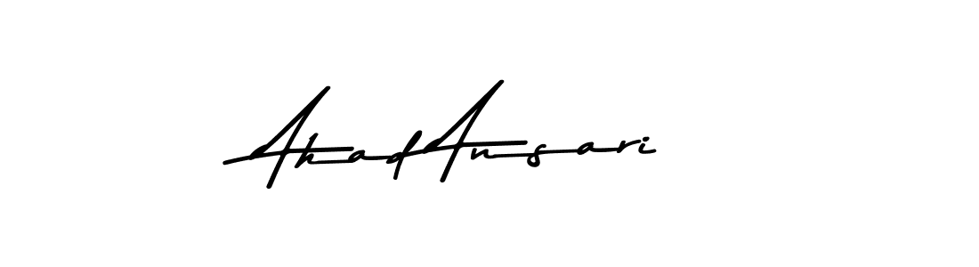 Create a beautiful signature design for name Ahad Ansari. With this signature (Asem Kandis PERSONAL USE) fonts, you can make a handwritten signature for free. Ahad Ansari signature style 9 images and pictures png