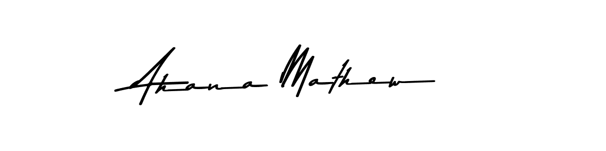 Make a beautiful signature design for name Ahana Mathew. With this signature (Asem Kandis PERSONAL USE) style, you can create a handwritten signature for free. Ahana Mathew signature style 9 images and pictures png