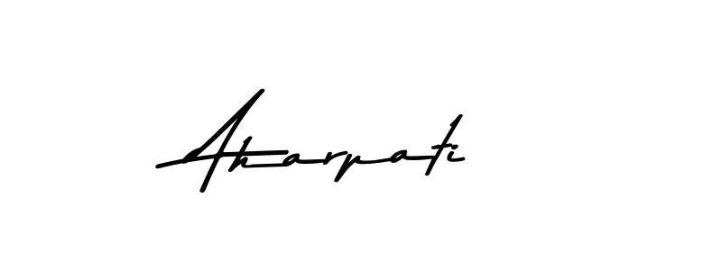 How to make Aharpati name signature. Use Asem Kandis PERSONAL USE style for creating short signs online. This is the latest handwritten sign. Aharpati signature style 9 images and pictures png