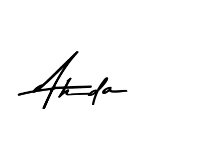 Design your own signature with our free online signature maker. With this signature software, you can create a handwritten (Asem Kandis PERSONAL USE) signature for name Ahda. Ahda signature style 9 images and pictures png