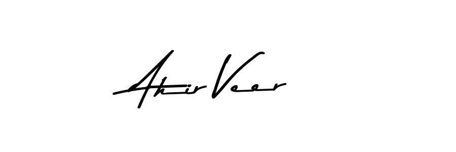 How to make Ahir Veer name signature. Use Asem Kandis PERSONAL USE style for creating short signs online. This is the latest handwritten sign. Ahir Veer signature style 9 images and pictures png