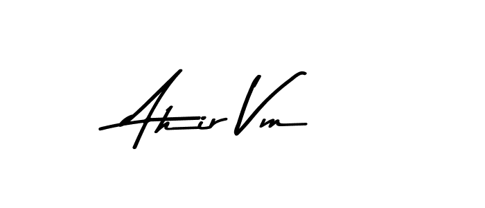 if you are searching for the best signature style for your name Ahir Vm. so please give up your signature search. here we have designed multiple signature styles  using Asem Kandis PERSONAL USE. Ahir Vm signature style 9 images and pictures png