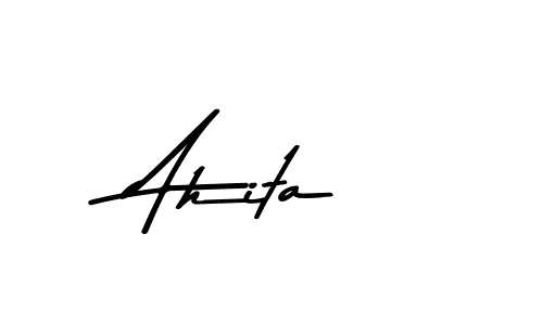 How to make Ahita name signature. Use Asem Kandis PERSONAL USE style for creating short signs online. This is the latest handwritten sign. Ahita signature style 9 images and pictures png