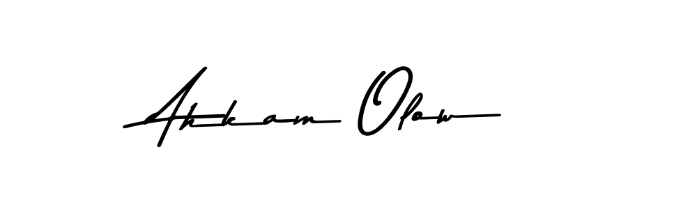 Use a signature maker to create a handwritten signature online. With this signature software, you can design (Asem Kandis PERSONAL USE) your own signature for name Ahkam Olow. Ahkam Olow signature style 9 images and pictures png