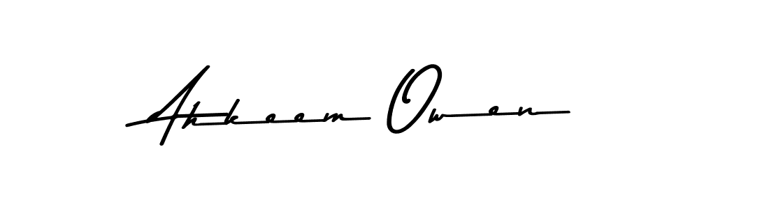 Ahkeem Owen stylish signature style. Best Handwritten Sign (Asem Kandis PERSONAL USE) for my name. Handwritten Signature Collection Ideas for my name Ahkeem Owen. Ahkeem Owen signature style 9 images and pictures png