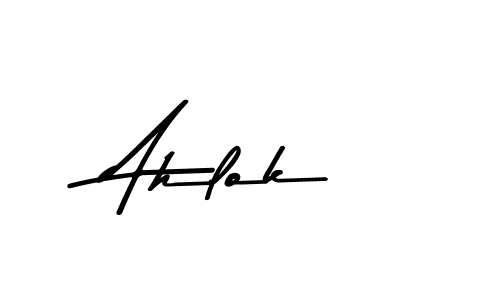 Design your own signature with our free online signature maker. With this signature software, you can create a handwritten (Asem Kandis PERSONAL USE) signature for name Ahlok. Ahlok signature style 9 images and pictures png