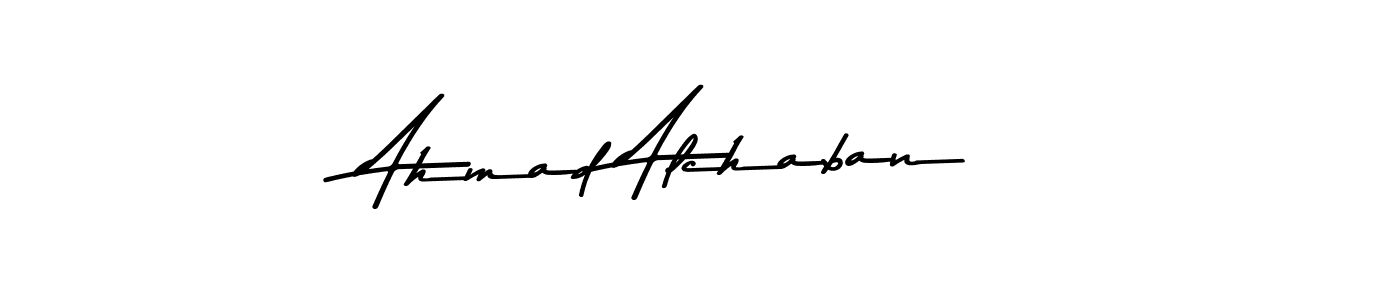 The best way (Asem Kandis PERSONAL USE) to make a short signature is to pick only two or three words in your name. The name Ahmad Alchaban include a total of six letters. For converting this name. Ahmad Alchaban signature style 9 images and pictures png