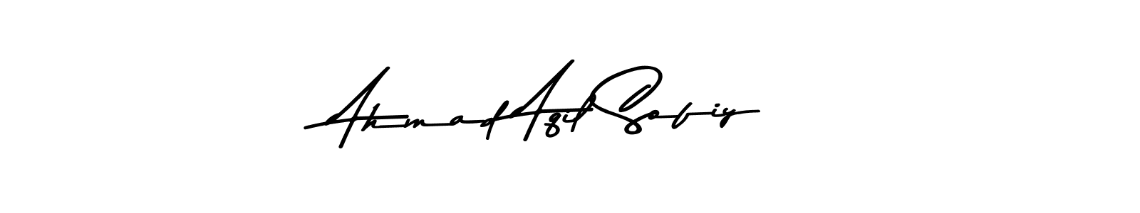 Make a beautiful signature design for name Ahmad Aqil Sofiy. With this signature (Asem Kandis PERSONAL USE) style, you can create a handwritten signature for free. Ahmad Aqil Sofiy signature style 9 images and pictures png