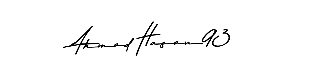 This is the best signature style for the Ahmad Hasan93 name. Also you like these signature font (Asem Kandis PERSONAL USE). Mix name signature. Ahmad Hasan93 signature style 9 images and pictures png