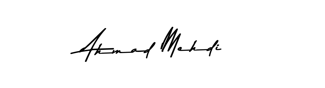 How to make Ahmad Mehdi name signature. Use Asem Kandis PERSONAL USE style for creating short signs online. This is the latest handwritten sign. Ahmad Mehdi signature style 9 images and pictures png