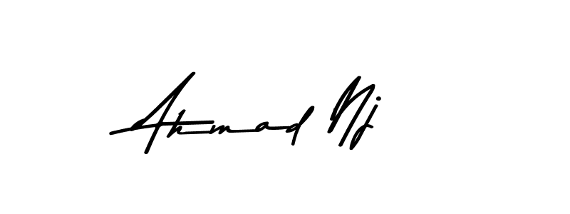 This is the best signature style for the Ahmad Nj name. Also you like these signature font (Asem Kandis PERSONAL USE). Mix name signature. Ahmad Nj signature style 9 images and pictures png