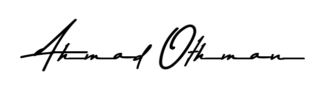 Create a beautiful signature design for name Ahmad Othman. With this signature (Asem Kandis PERSONAL USE) fonts, you can make a handwritten signature for free. Ahmad Othman signature style 9 images and pictures png