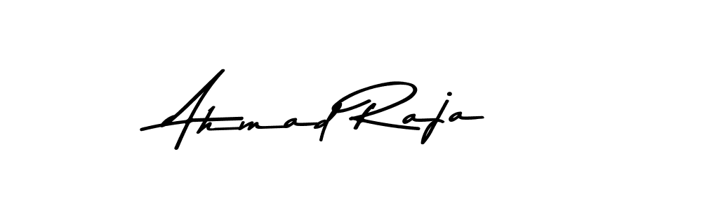 How to make Ahmad Raja name signature. Use Asem Kandis PERSONAL USE style for creating short signs online. This is the latest handwritten sign. Ahmad Raja signature style 9 images and pictures png