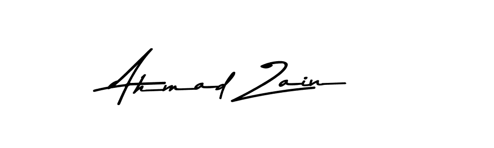 How to make Ahmad Zain name signature. Use Asem Kandis PERSONAL USE style for creating short signs online. This is the latest handwritten sign. Ahmad Zain signature style 9 images and pictures png