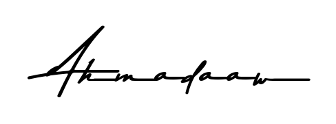 How to make Ahmadaaw name signature. Use Asem Kandis PERSONAL USE style for creating short signs online. This is the latest handwritten sign. Ahmadaaw signature style 9 images and pictures png