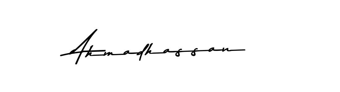 Create a beautiful signature design for name Ahmadhassan. With this signature (Asem Kandis PERSONAL USE) fonts, you can make a handwritten signature for free. Ahmadhassan signature style 9 images and pictures png