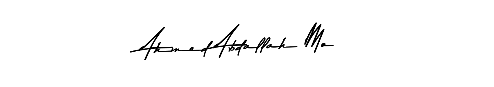 if you are searching for the best signature style for your name Ahmed Abdallah Mo. so please give up your signature search. here we have designed multiple signature styles  using Asem Kandis PERSONAL USE. Ahmed Abdallah Mo signature style 9 images and pictures png