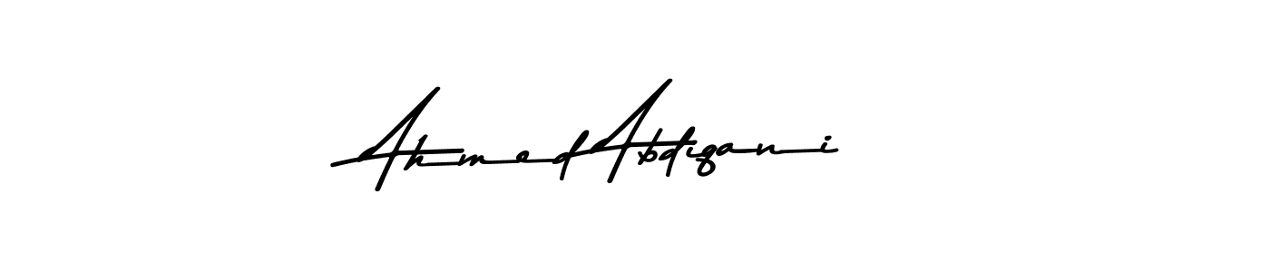 Make a beautiful signature design for name Ahmed Abdiqani. With this signature (Asem Kandis PERSONAL USE) style, you can create a handwritten signature for free. Ahmed Abdiqani signature style 9 images and pictures png