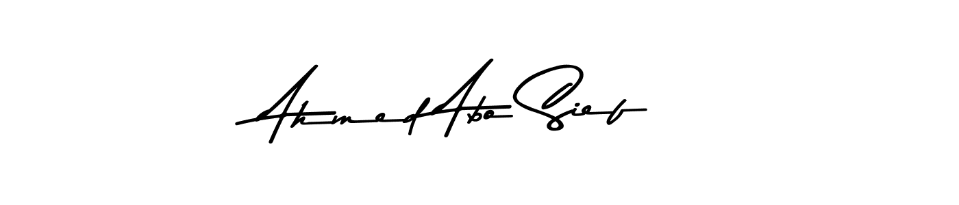 How to make Ahmed Abo Sief name signature. Use Asem Kandis PERSONAL USE style for creating short signs online. This is the latest handwritten sign. Ahmed Abo Sief signature style 9 images and pictures png