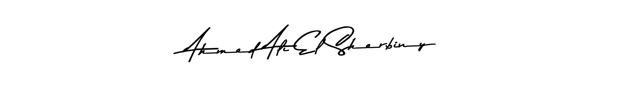 The best way (Asem Kandis PERSONAL USE) to make a short signature is to pick only two or three words in your name. The name Ahmed Ali El Sherbiny include a total of six letters. For converting this name. Ahmed Ali El Sherbiny signature style 9 images and pictures png