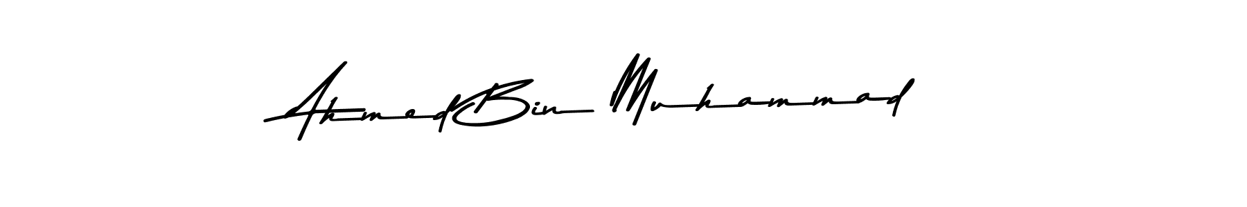 This is the best signature style for the Ahmed Bin Muhammad name. Also you like these signature font (Asem Kandis PERSONAL USE). Mix name signature. Ahmed Bin Muhammad signature style 9 images and pictures png