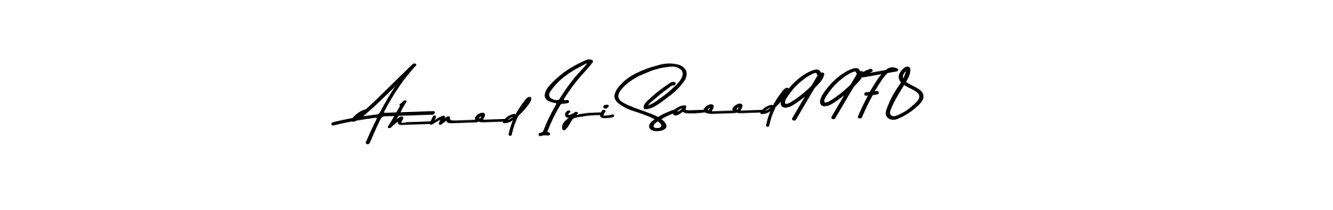 Create a beautiful signature design for name Ahmed Iyi Saeed9978. With this signature (Asem Kandis PERSONAL USE) fonts, you can make a handwritten signature for free. Ahmed Iyi Saeed9978 signature style 9 images and pictures png