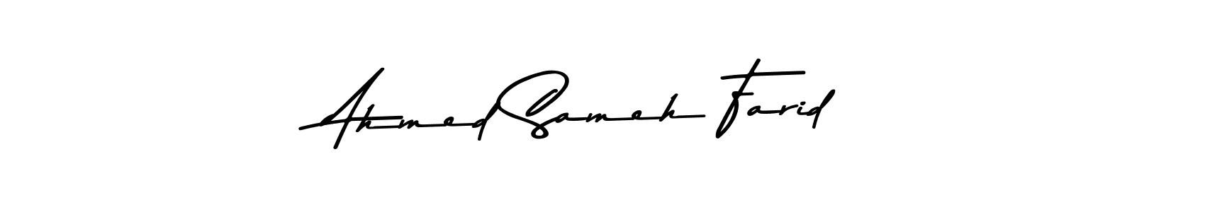 Create a beautiful signature design for name Ahmed Sameh Farid. With this signature (Asem Kandis PERSONAL USE) fonts, you can make a handwritten signature for free. Ahmed Sameh Farid signature style 9 images and pictures png