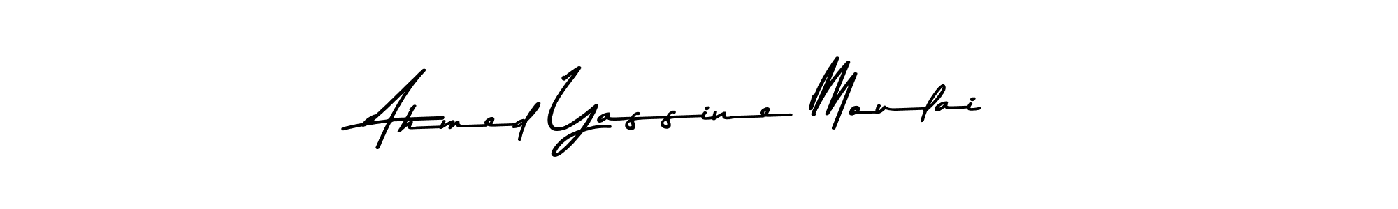 How to make Ahmed Yassine Moulai name signature. Use Asem Kandis PERSONAL USE style for creating short signs online. This is the latest handwritten sign. Ahmed Yassine Moulai signature style 9 images and pictures png
