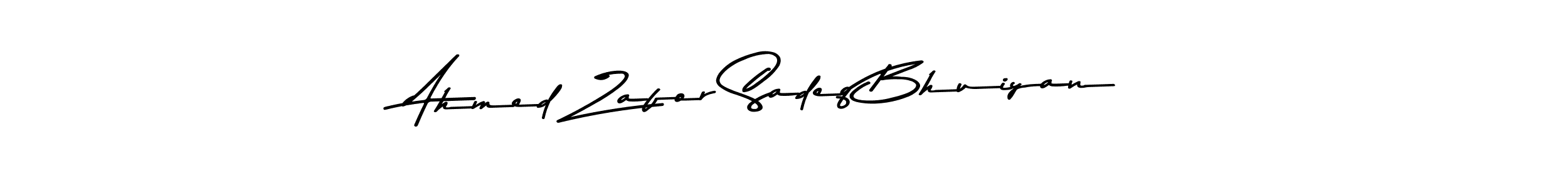 This is the best signature style for the Ahmed Zafor Sadeq Bhuiyan name. Also you like these signature font (Asem Kandis PERSONAL USE). Mix name signature. Ahmed Zafor Sadeq Bhuiyan signature style 9 images and pictures png