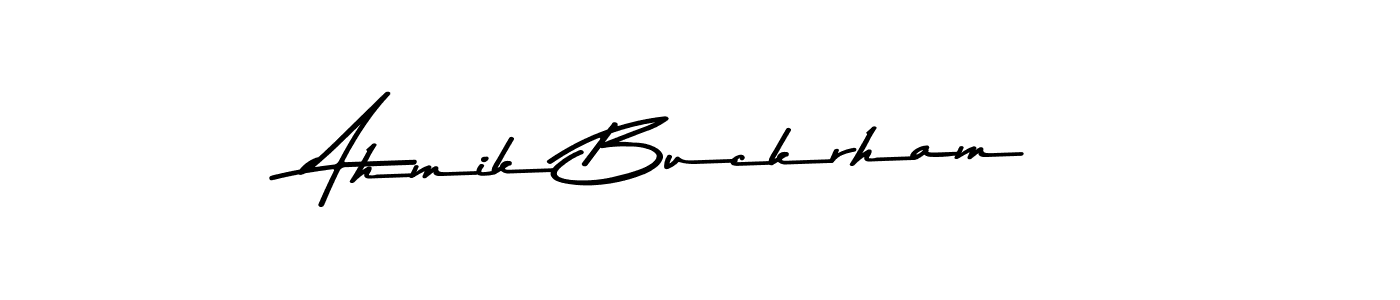 Make a beautiful signature design for name Ahmik Buckrham. Use this online signature maker to create a handwritten signature for free. Ahmik Buckrham signature style 9 images and pictures png