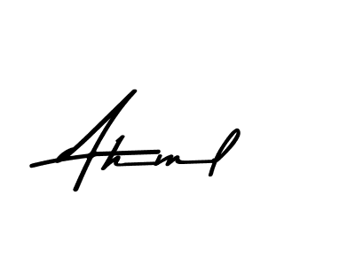 Design your own signature with our free online signature maker. With this signature software, you can create a handwritten (Asem Kandis PERSONAL USE) signature for name Ahml. Ahml signature style 9 images and pictures png