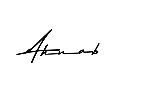 Make a beautiful signature design for name Ahnab. With this signature (Asem Kandis PERSONAL USE) style, you can create a handwritten signature for free. Ahnab signature style 9 images and pictures png
