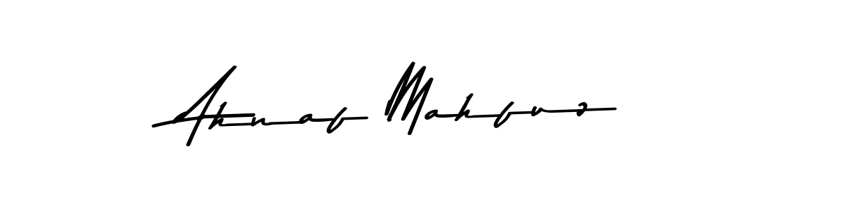 Ahnaf Mahfuz stylish signature style. Best Handwritten Sign (Asem Kandis PERSONAL USE) for my name. Handwritten Signature Collection Ideas for my name Ahnaf Mahfuz. Ahnaf Mahfuz signature style 9 images and pictures png