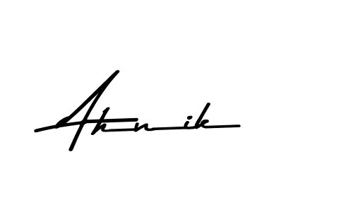 Design your own signature with our free online signature maker. With this signature software, you can create a handwritten (Asem Kandis PERSONAL USE) signature for name Ahnik. Ahnik signature style 9 images and pictures png