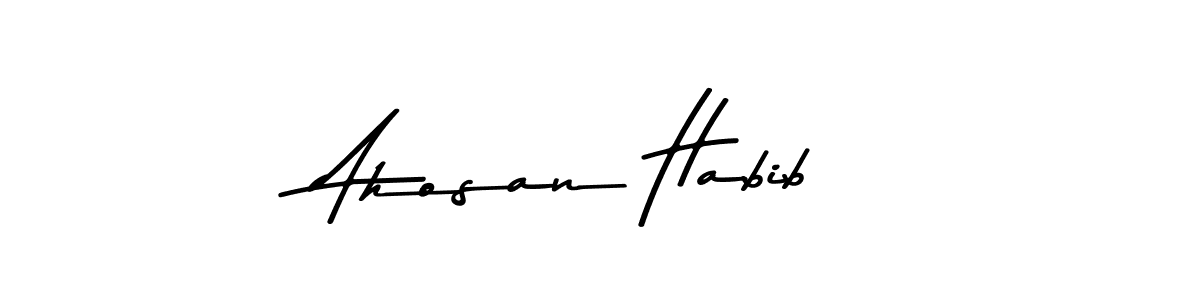 Also You can easily find your signature by using the search form. We will create Ahosan Habib name handwritten signature images for you free of cost using Asem Kandis PERSONAL USE sign style. Ahosan Habib signature style 9 images and pictures png