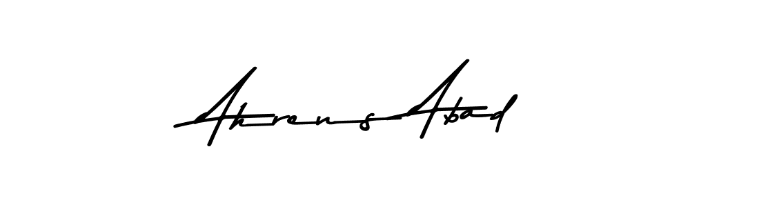 You should practise on your own different ways (Asem Kandis PERSONAL USE) to write your name (Ahrens Abad) in signature. don't let someone else do it for you. Ahrens Abad signature style 9 images and pictures png