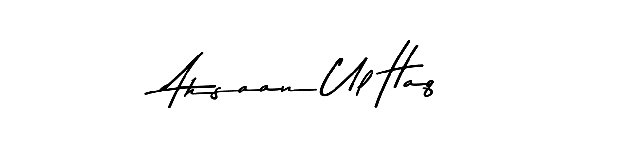 Use a signature maker to create a handwritten signature online. With this signature software, you can design (Asem Kandis PERSONAL USE) your own signature for name Ahsaan Ul Haq. Ahsaan Ul Haq signature style 9 images and pictures png