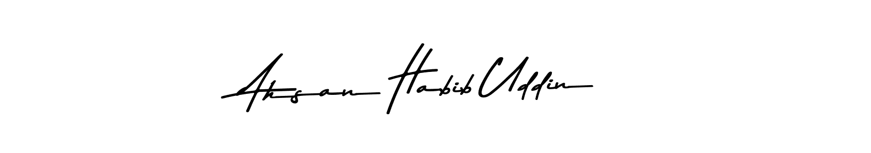 Use a signature maker to create a handwritten signature online. With this signature software, you can design (Asem Kandis PERSONAL USE) your own signature for name Ahsan Habib Uddin. Ahsan Habib Uddin signature style 9 images and pictures png