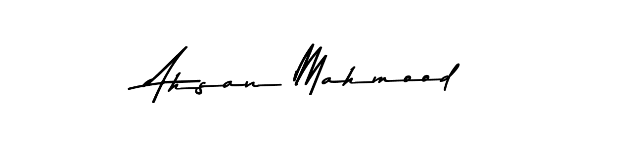 How to make Ahsan Mahmood name signature. Use Asem Kandis PERSONAL USE style for creating short signs online. This is the latest handwritten sign. Ahsan Mahmood signature style 9 images and pictures png