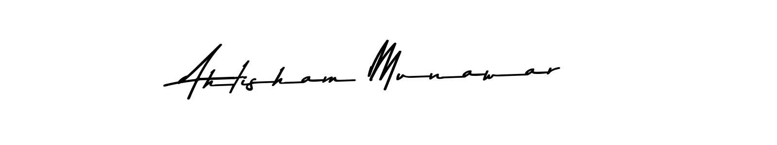 Design your own signature with our free online signature maker. With this signature software, you can create a handwritten (Asem Kandis PERSONAL USE) signature for name Ahtisham Munawar. Ahtisham Munawar signature style 9 images and pictures png