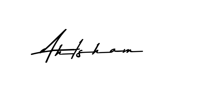 if you are searching for the best signature style for your name Ahtsham. so please give up your signature search. here we have designed multiple signature styles  using Asem Kandis PERSONAL USE. Ahtsham signature style 9 images and pictures png