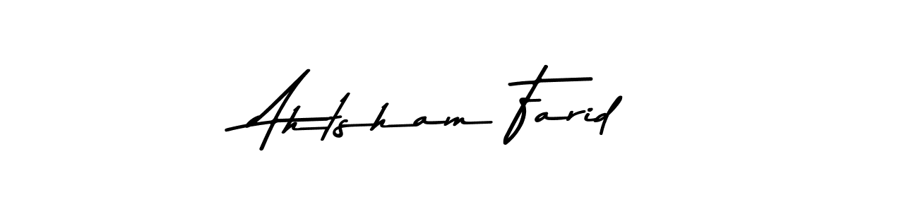 Also You can easily find your signature by using the search form. We will create Ahtsham Farid name handwritten signature images for you free of cost using Asem Kandis PERSONAL USE sign style. Ahtsham Farid signature style 9 images and pictures png