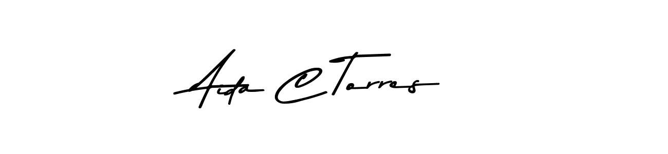 Create a beautiful signature design for name Aida C Torres. With this signature (Asem Kandis PERSONAL USE) fonts, you can make a handwritten signature for free. Aida C Torres signature style 9 images and pictures png